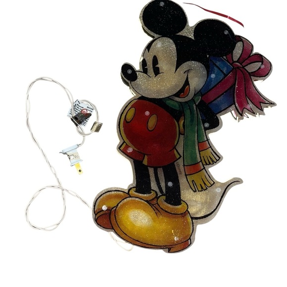 Disney Other - Disney Mickey Mouse vintage 15" Lighted Window Decor Christmas Decoration retro